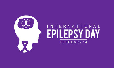 International Epilepsy Day, February 14. Vector template Design for banner, card, poster, background.
