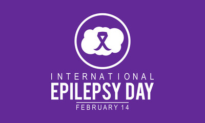 International Epilepsy Day, February 14. Vector template Design for banner, card, poster, background.
