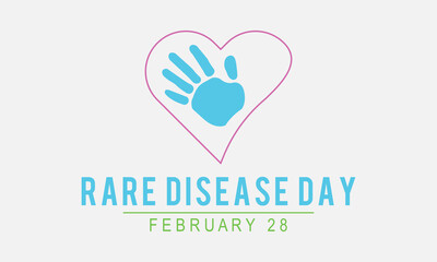 Rare Disease Day, February 28. Vector template Design for banner, card, poster, background.