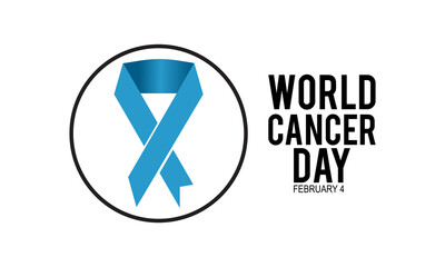 World Cancer Day, February 4. Vector template Design for banner, card, poster, background.