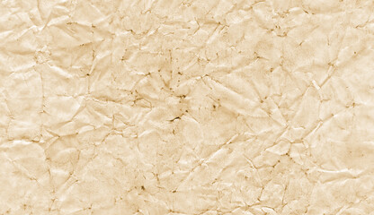 Obraz premium Old brown crumpled paper texture background