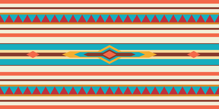 Southwestern blanket seamless repeat pattern  - Vector Illustration