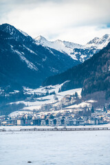 Tures Castle and glacier. Italy