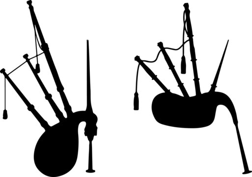 Bagpipes Silhouette Vector Pack