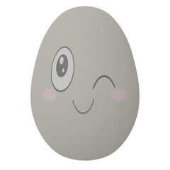 Oster Ei mit Gesicht