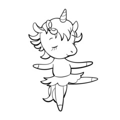 Cute Unicorn vector Sticker design. Pony Cartoon Character. Kawaii Unicorn emoji design.