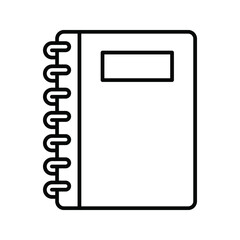 Notebook icon. isolated Flat design. vector illustration