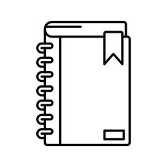 Notebook icon. isolated Flat design. vector illustration