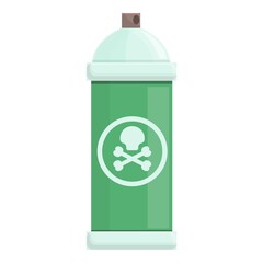 Danger chemical spray icon cartoon vector. Bottle cleaner. Toilet liquid