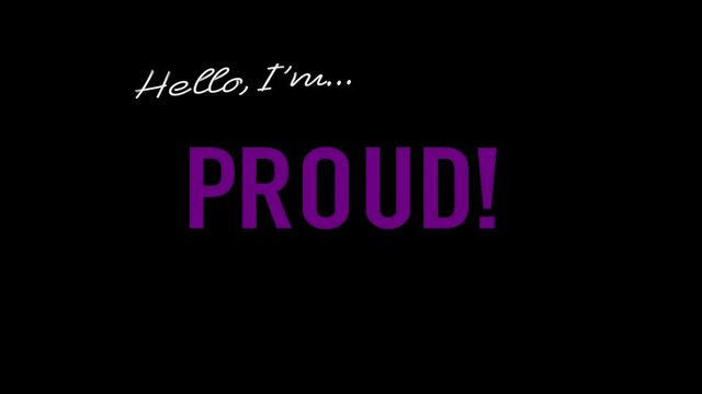 Hello, I'm Proud