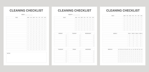 simple cleaning checklist printable - obrazy, fototapety, plakaty
