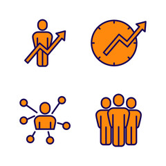 Business teamwork elements set icon symbol template for graphic and web design collection logo vector illustration