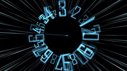 Speed over time, the clock that expresses the rapidly passing time and hours