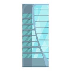 Exterior multistory icon cartoon vector. Condo block. Residential house