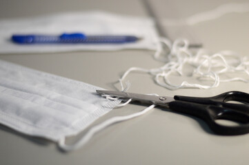 masks being produced and packaged