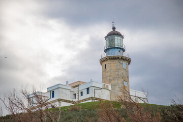 Fototapeta na wymiar Matxitxako lighthouse in sunny day