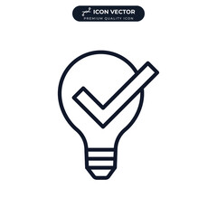 Fototapeta premium Solution icon symbol template for graphic and web design collection logo vector illustration
