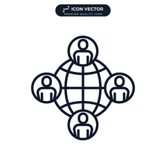 outsourcing icon symbol template for graphic and web design collection logo vector illustration