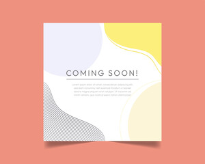 Coming Soon Abstract Minimalist Vector Template Design great as a template relating to projects that are to be expected soon or any other similar purposes