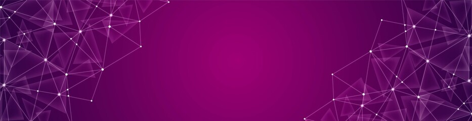 Vector abstract background, frame. Design translucent glass fragments. Pattern of triangles and grid, cells, dots. Texture connection network digital communication. Banner technologies, medicine