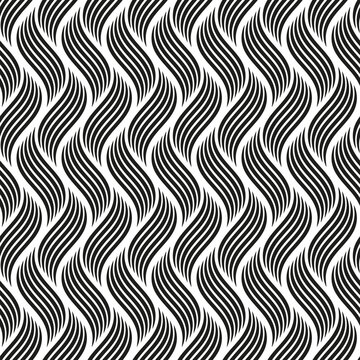 Seamless wavy line pattern background
