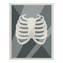 Xray image icon cartoon vector. Radiology chest. Hospital scan