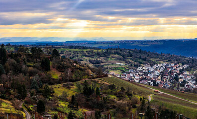 Obraz premium sunset over the mountains