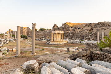 Fototapeta premium Side Ancient City in Antalya Province of Turkey