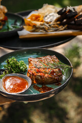 Gourmet Grill Restaurant Steak Menu.

