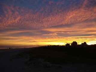 Sunrise at Pontal do Paraná beach, Paraná, Brazil.