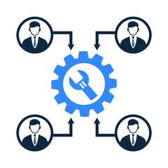Development, of, staff, organization icon. Editable vector graphics.