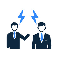 Conflicts icon. Simple flat design concept.