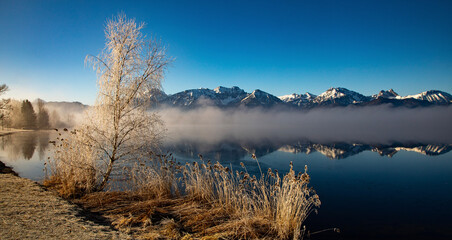 sunrise over the lake