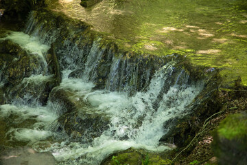 waterfall in the mountains