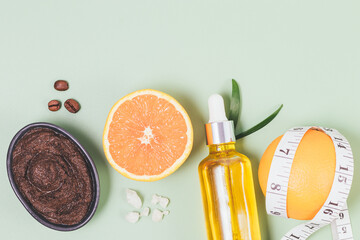 Homemade natural anti-cellulite slimming cosmetics