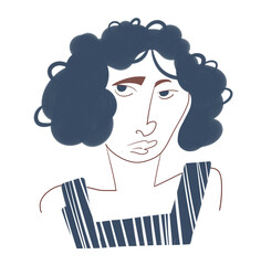 portrait of a beautiful woman on a white background.  you can use this for fashion magazines, books, postcards, stickers and advertisements	