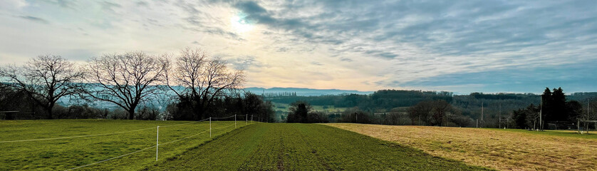 sunset in the mountains