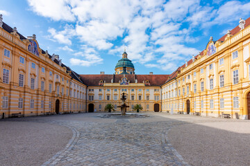 Fototapeta premium Melk abbey in Wachau valley, Austria