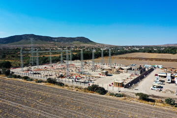construction of high voltage electrical substation