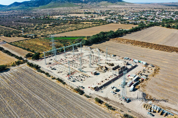 construction of high voltage electrical substation