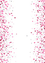 Pink Pretty Heart Backdrop. Purple Cover Frame. Round Element Texture. Red Star Love. Couple Illustration.