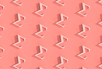 Sigma, summation symbol pattern on pink background.