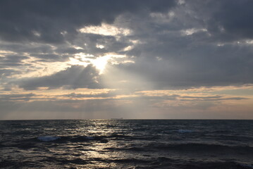Sunrise over the Black Sea in early January