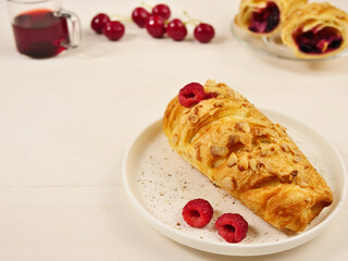 raspberry pie on a plate