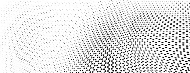 Fototapeta premium The halftone texture is black and white. A chaotic pattern of dots. Background for business cards, websites, catalogs