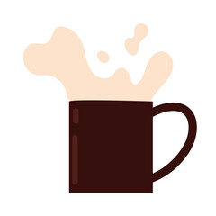 splashing cup of coffee