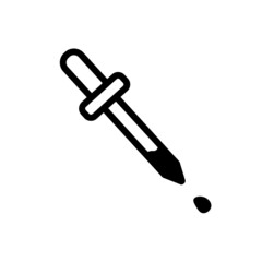 Dropper vector flat pictogram illustration isolated on white background