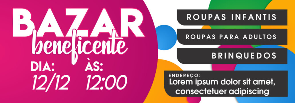 Banner Bazar Beneficente C&iacute;rculos - Horizontal