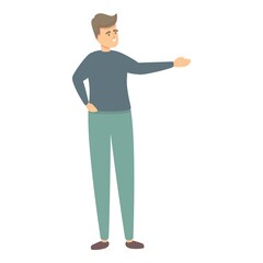 Speaker character icon cartoon vector. Business person. Social media