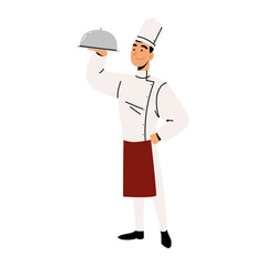 male chef with platter